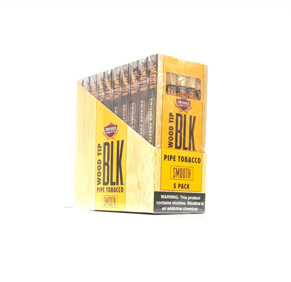 SWISHER BLK SMOOTH WOODTIP5/10