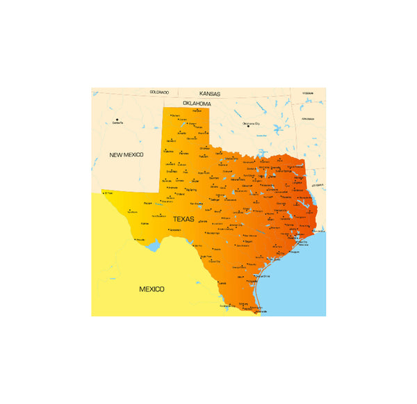 texas map deco single