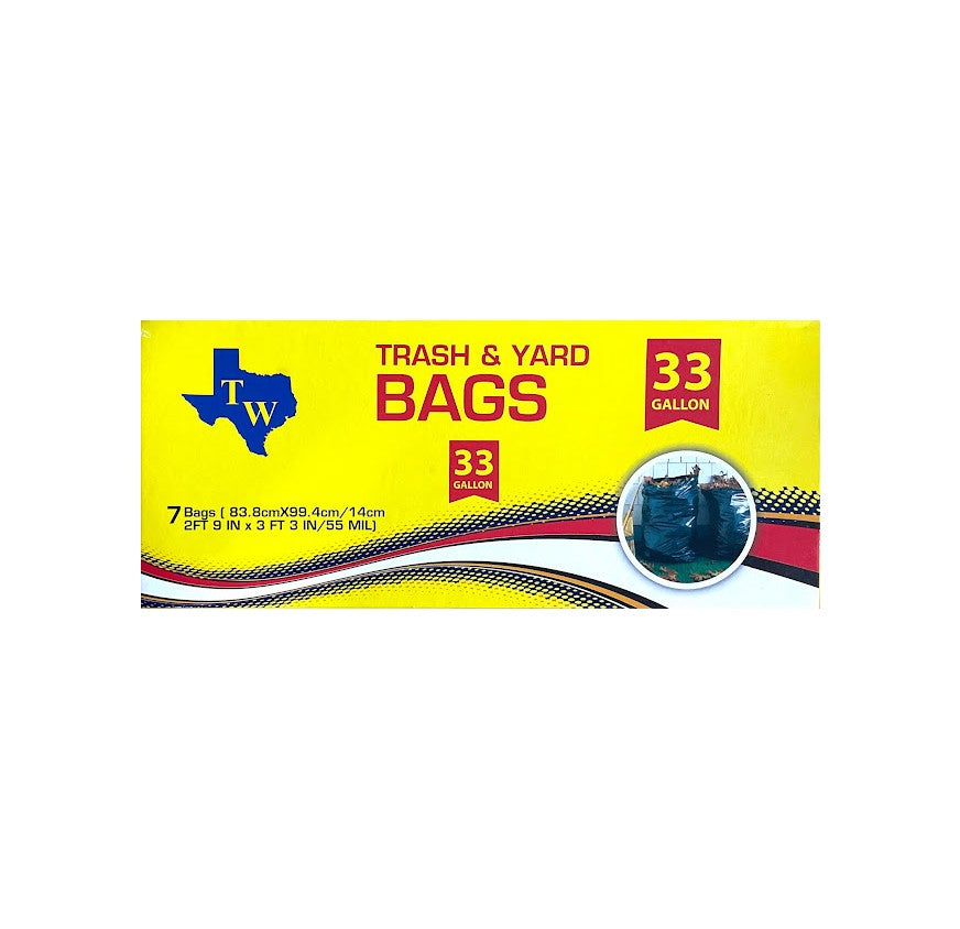 TRASH BAG TW 33GALON 7CT